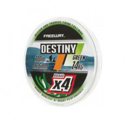 Леска плетеная FREEWAY Destiny Green FWx4 0.1 8lb 3.6кг