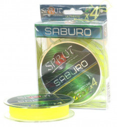 Леска плетеная SPRUT Saburo Soft Ultimate X 4 Fluo Yellow 0.25 95м