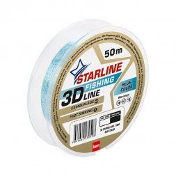 Леска IAM Starline 3D Fishing Line 50m, диаметр 0,14 мм Голубой