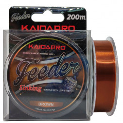 Фидерная леска KAIDA FEEDER SINKING BROWN цвет бургундия 200 M 0,234 мм