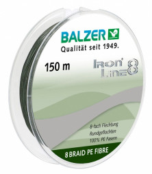 Шнур Balzer Iron Line 8x Green  0,08 мм 150 м 7,2 кг