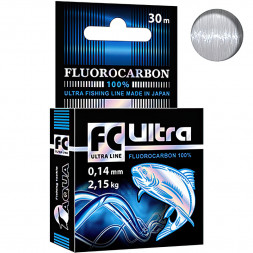 Леска Aqua FC Ultra Fluorocarbon 0.14 30м
