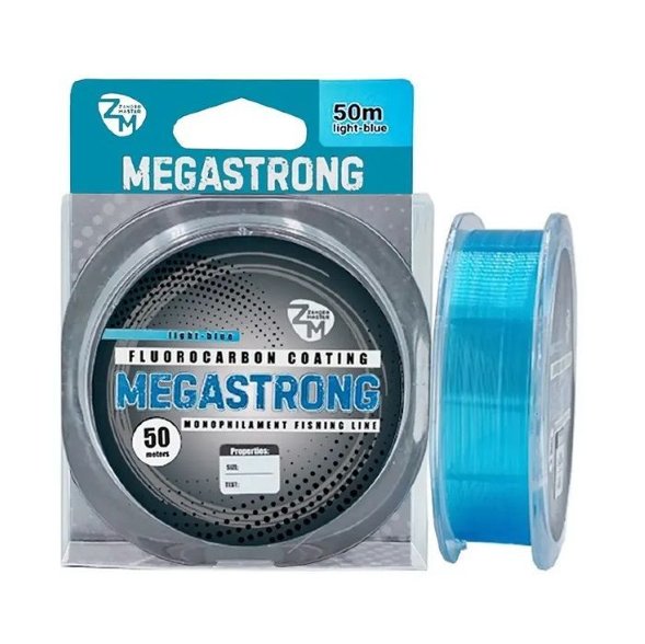Леска ZanderMaster MEGASTRONG 50m, 0.165мм х 4.3кг голубая