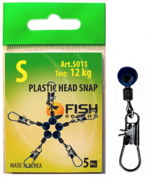 Застежка FISH SEASON с вертлюгом пластик №S 10кг 5шт 5011-SF