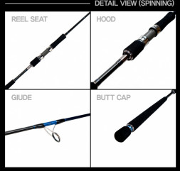 Удилище морское JS COMPANY BIXOD VJ2 S56XXXH 1,675 м Jig 300 г Drag Max 12 кг Тубус